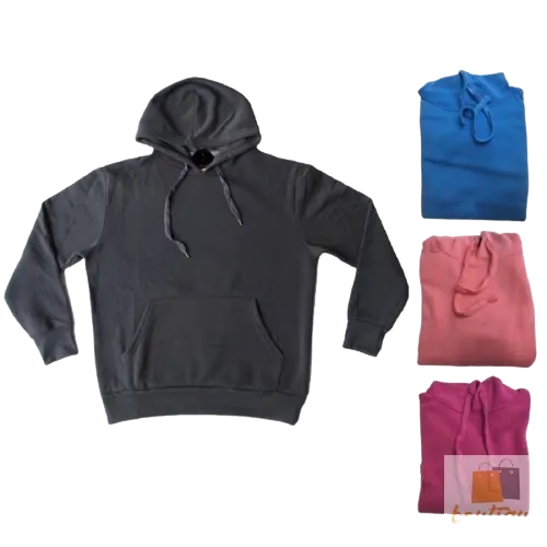 Adult Unisex Mens Plain Basic Pullover Hoodie Sweater Sweatshirt Warm Jumper