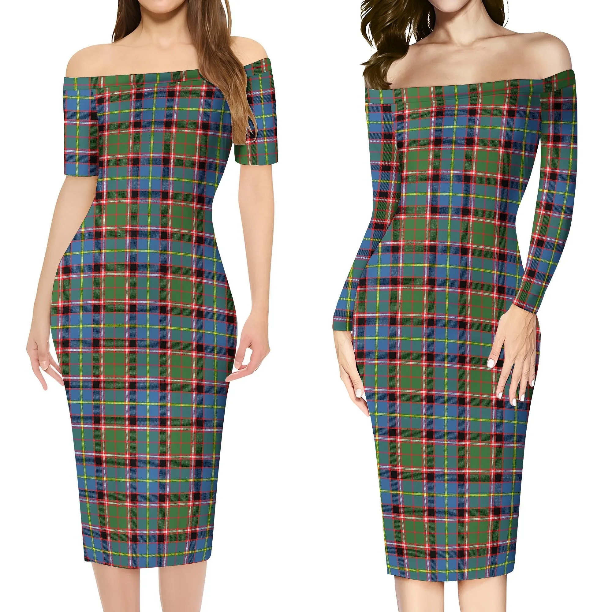 Aikenhead Tartan Off Shoulder Lady Dress
