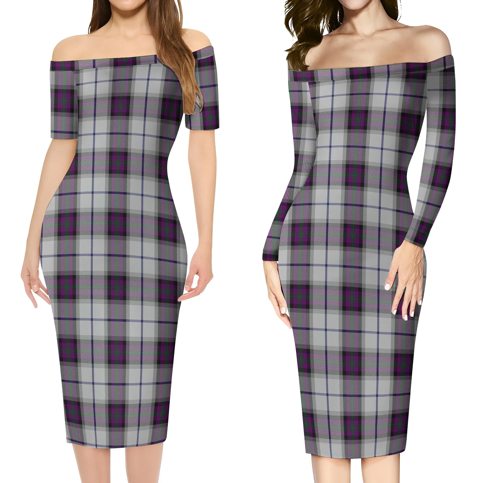 Alexander of Menstry Dress Tartan Off Shoulder Lady Dress