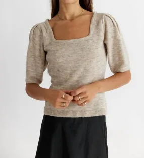 All : Row - Puff Sleeve Knit Top