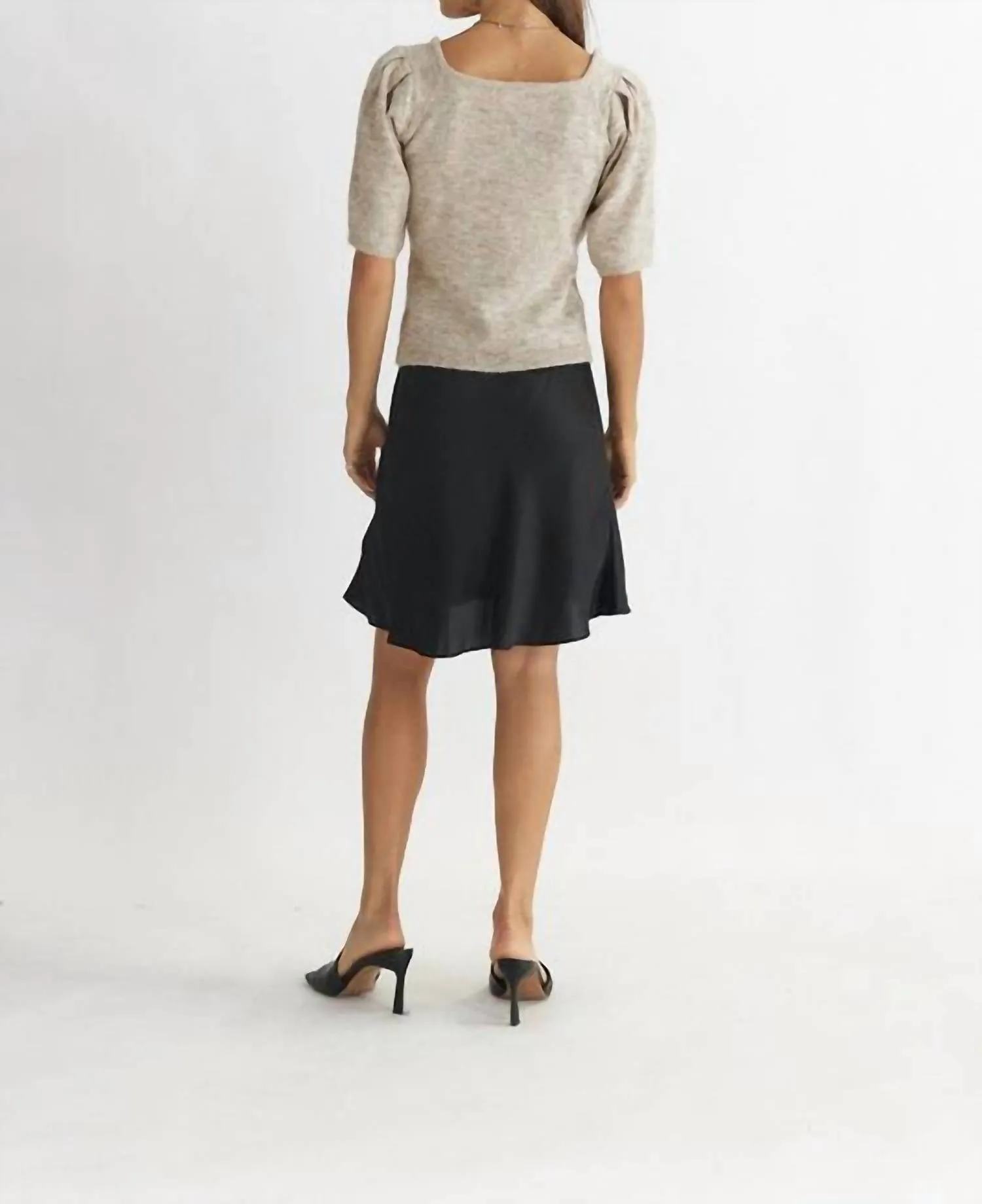 All : Row - Puff Sleeve Knit Top