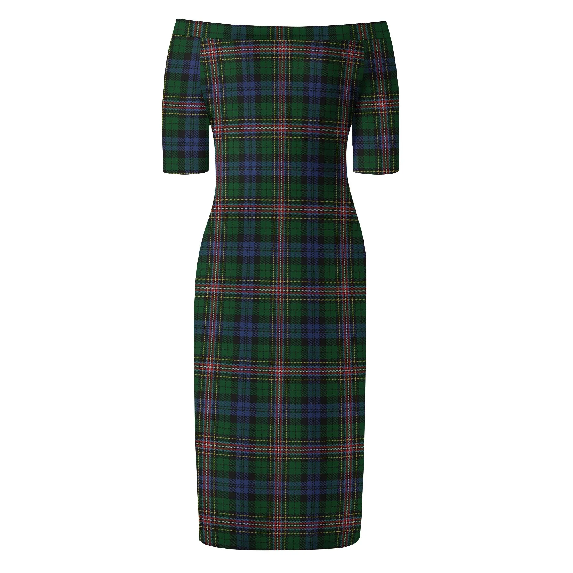 Allison Tartan Off Shoulder Lady Dress