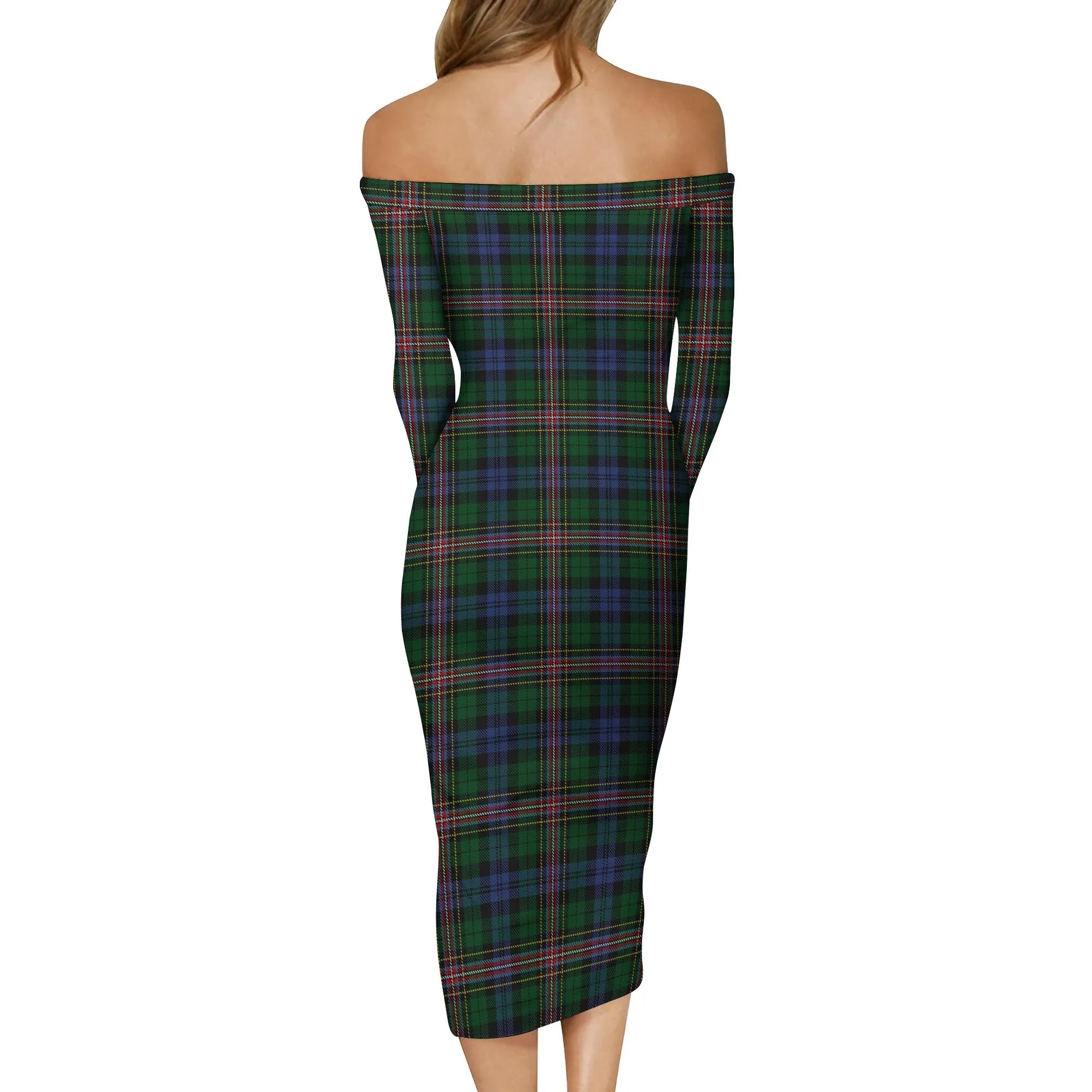 Allison Tartan Off Shoulder Lady Dress