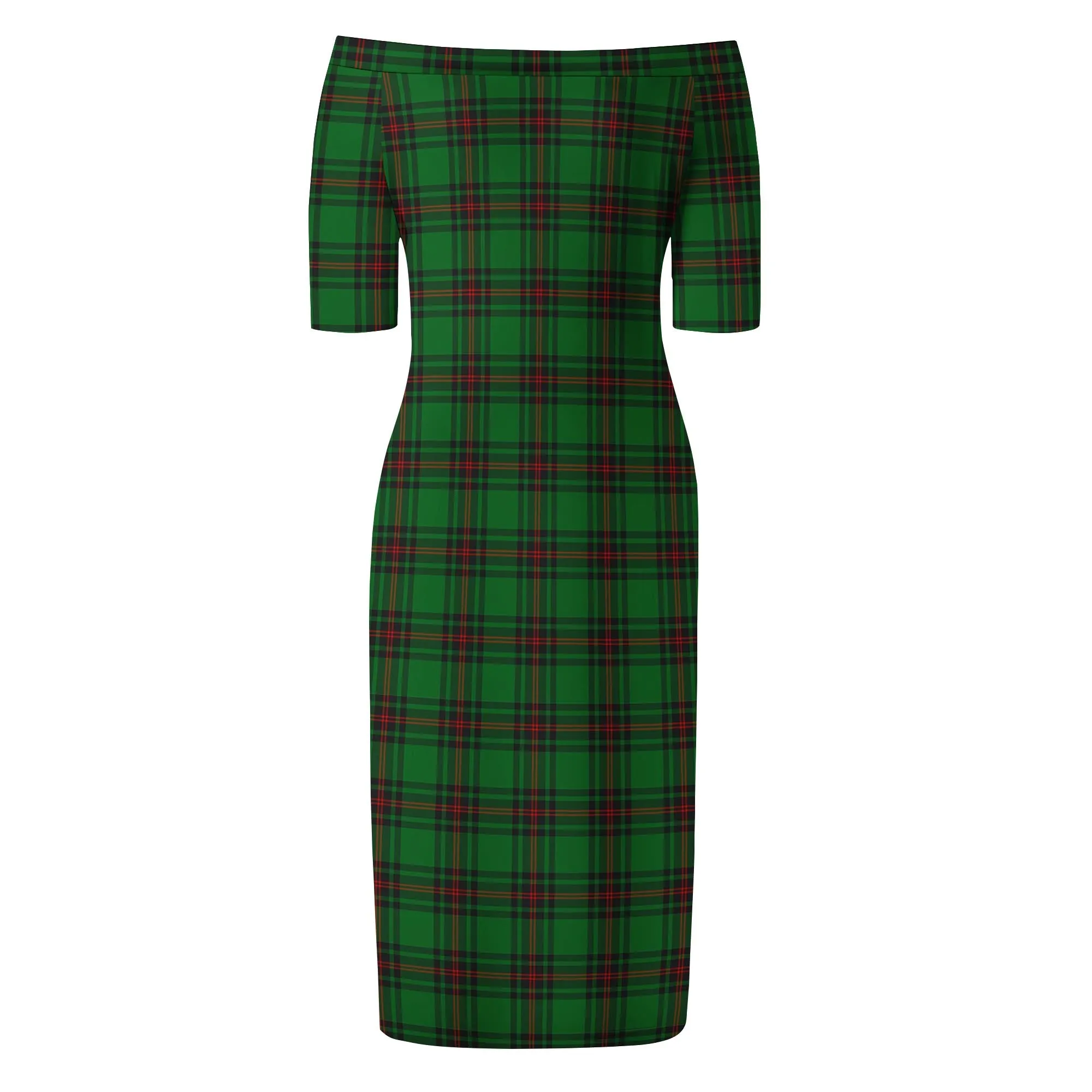 Anstruther Tartan Off Shoulder Lady Dress