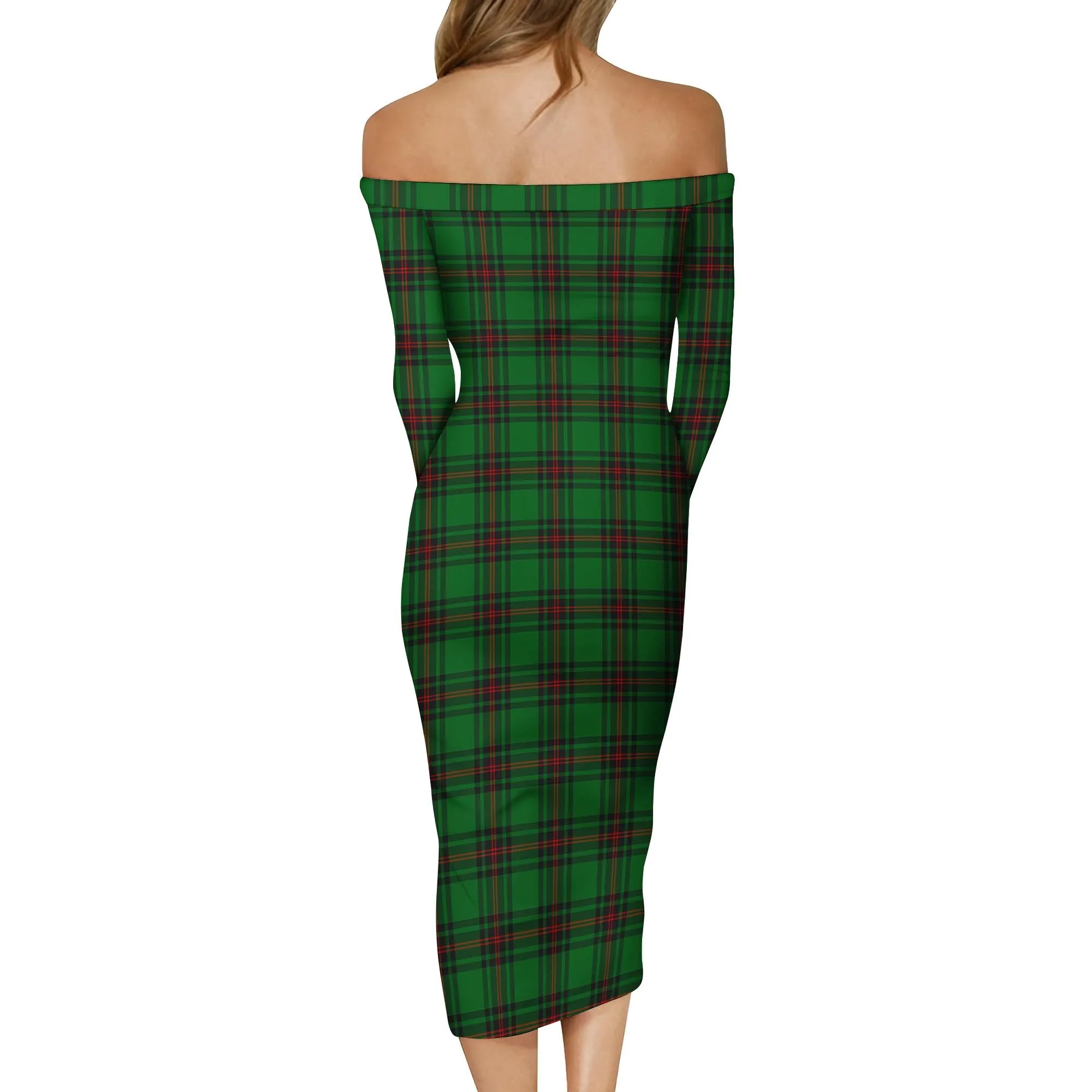 Anstruther Tartan Off Shoulder Lady Dress