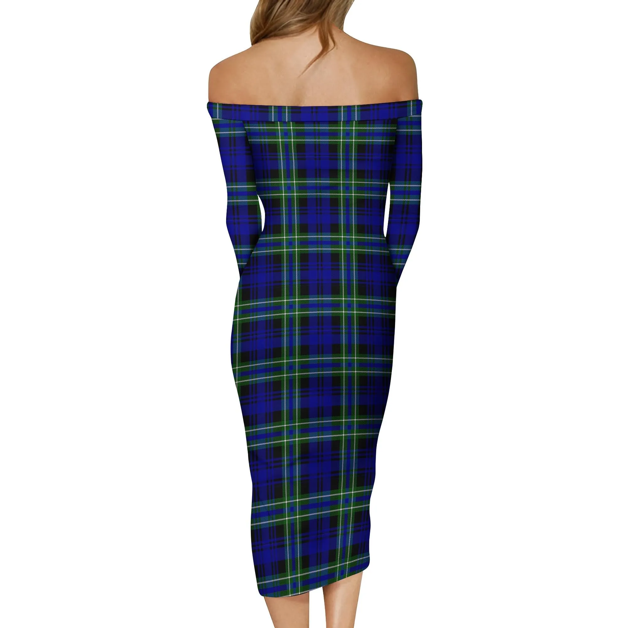 Arbuthnot Modern Tartan Off Shoulder Lady Dress
