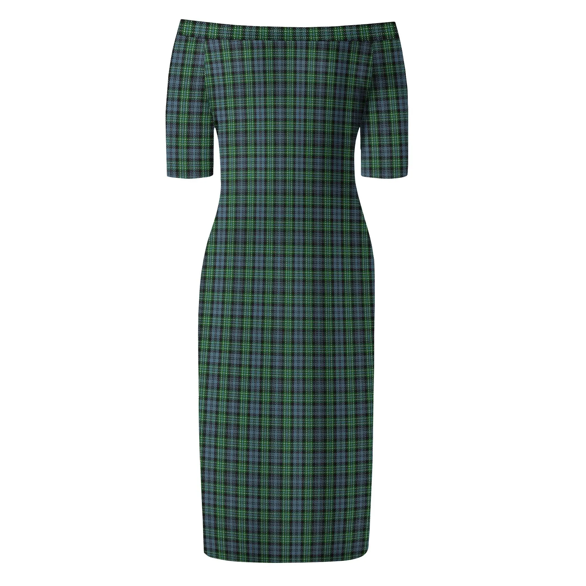Arbuthnot Tartan Off Shoulder Lady Dress