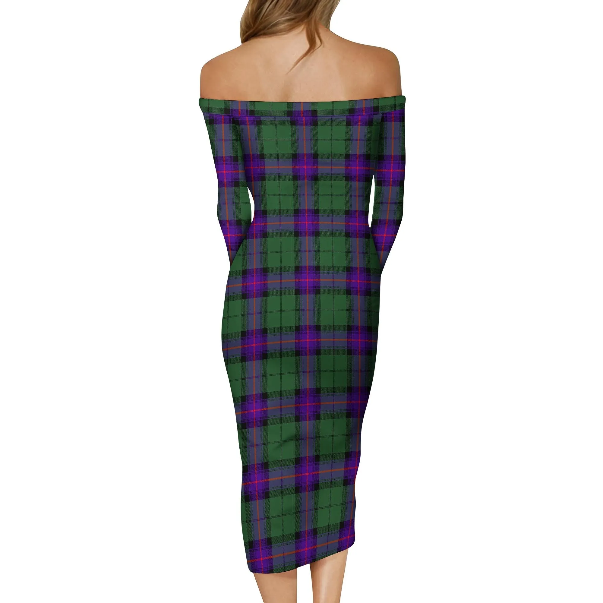 Armstrong Modern Tartan Off Shoulder Lady Dress