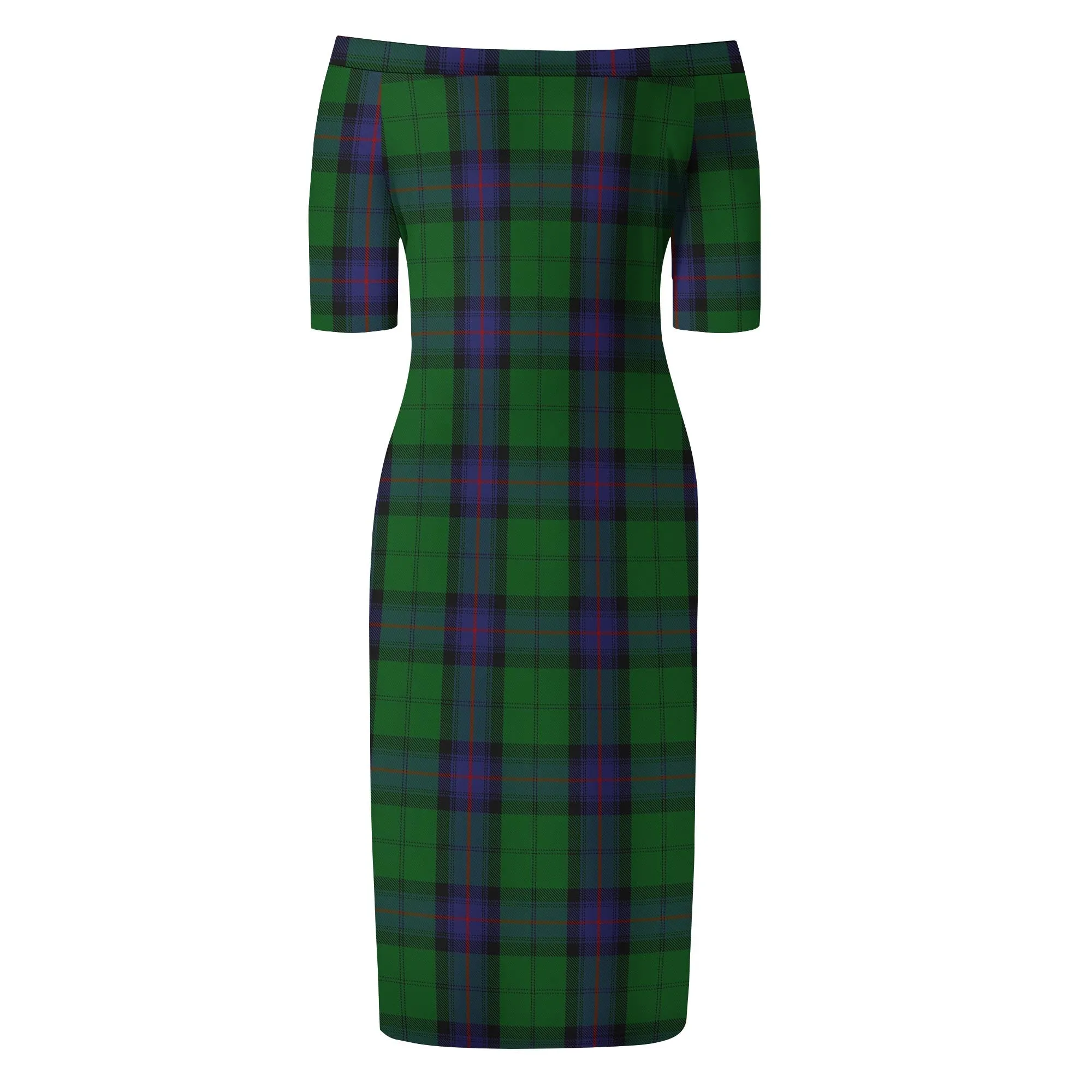 Armstrong Tartan Off Shoulder Lady Dress