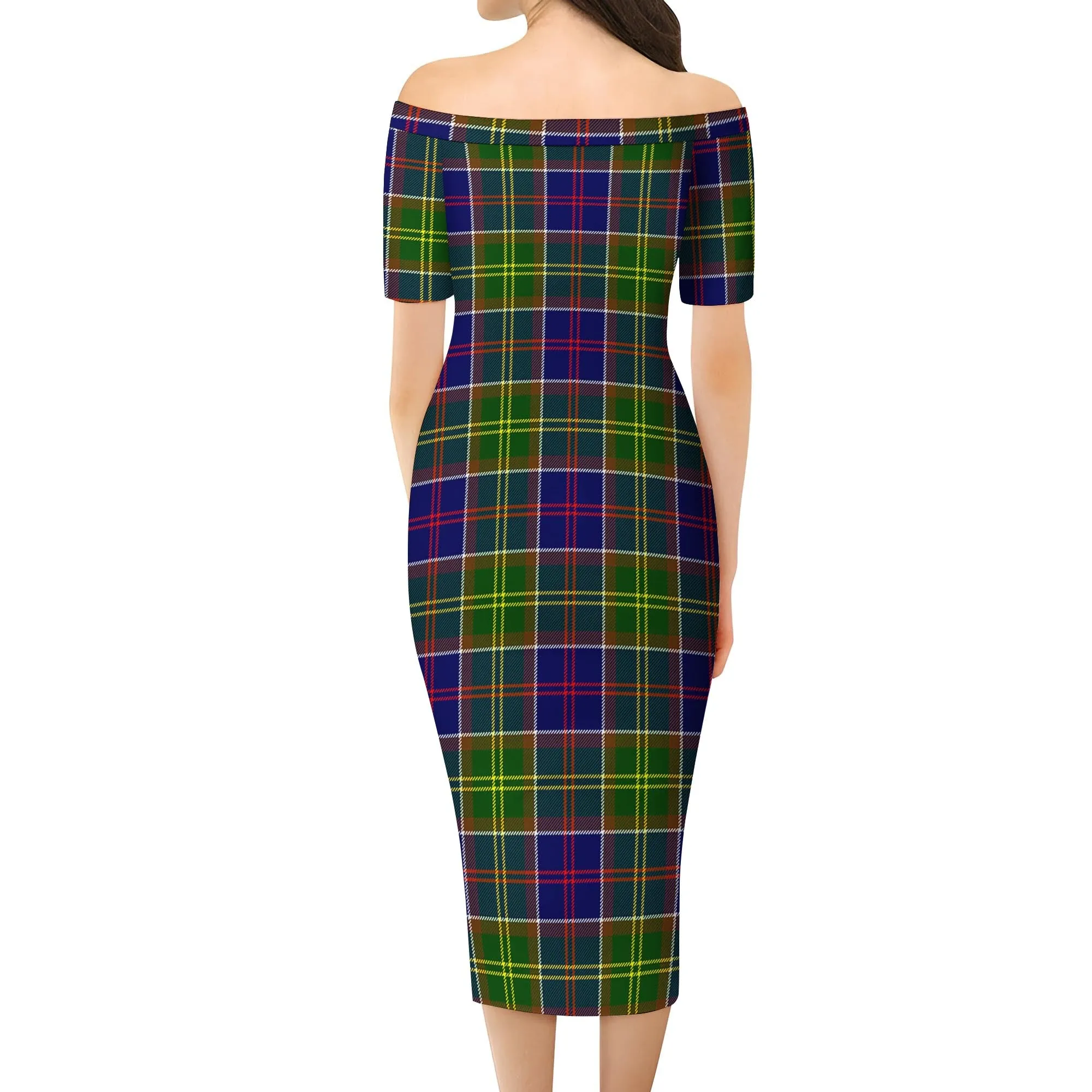Arnott Tartan Off Shoulder Lady Dress