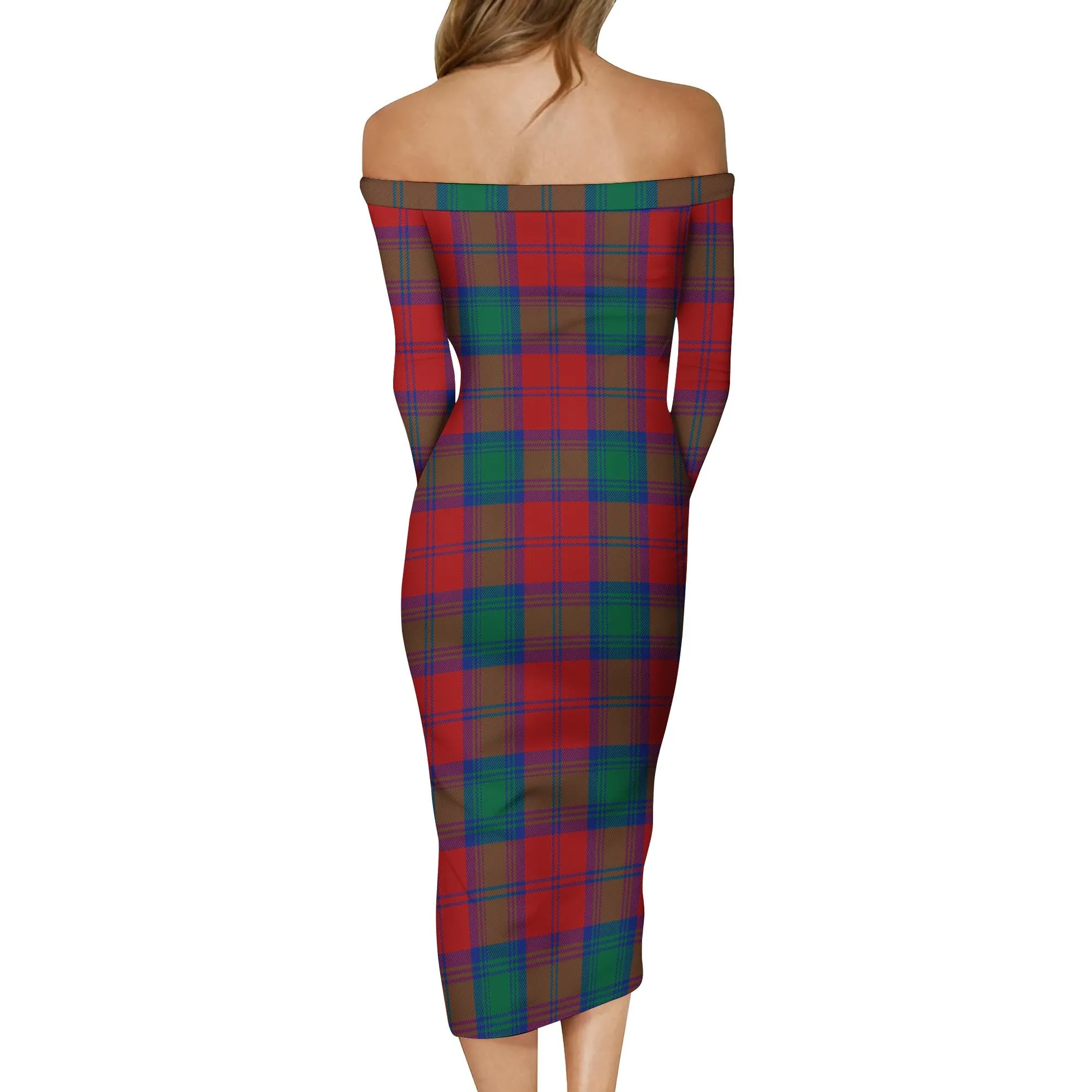 Auchinleck (Affleck) Tartan Off Shoulder Lady Dress