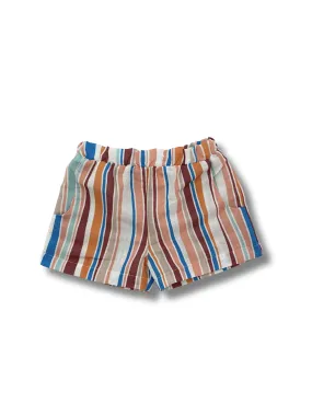 Baby Irregular Retro Stripe Shorts