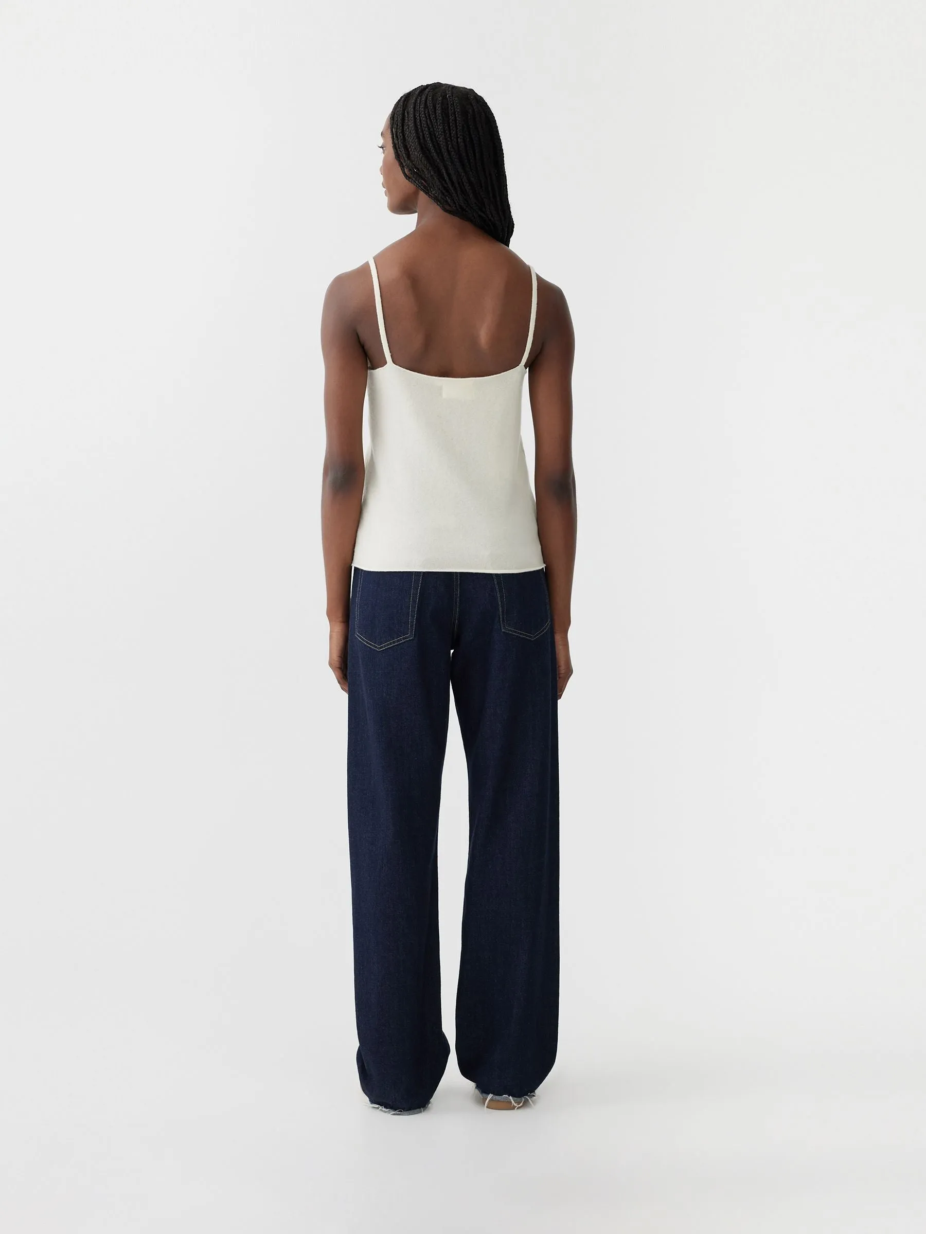 Bassike Wool Cashmere Knit Cami - Natural