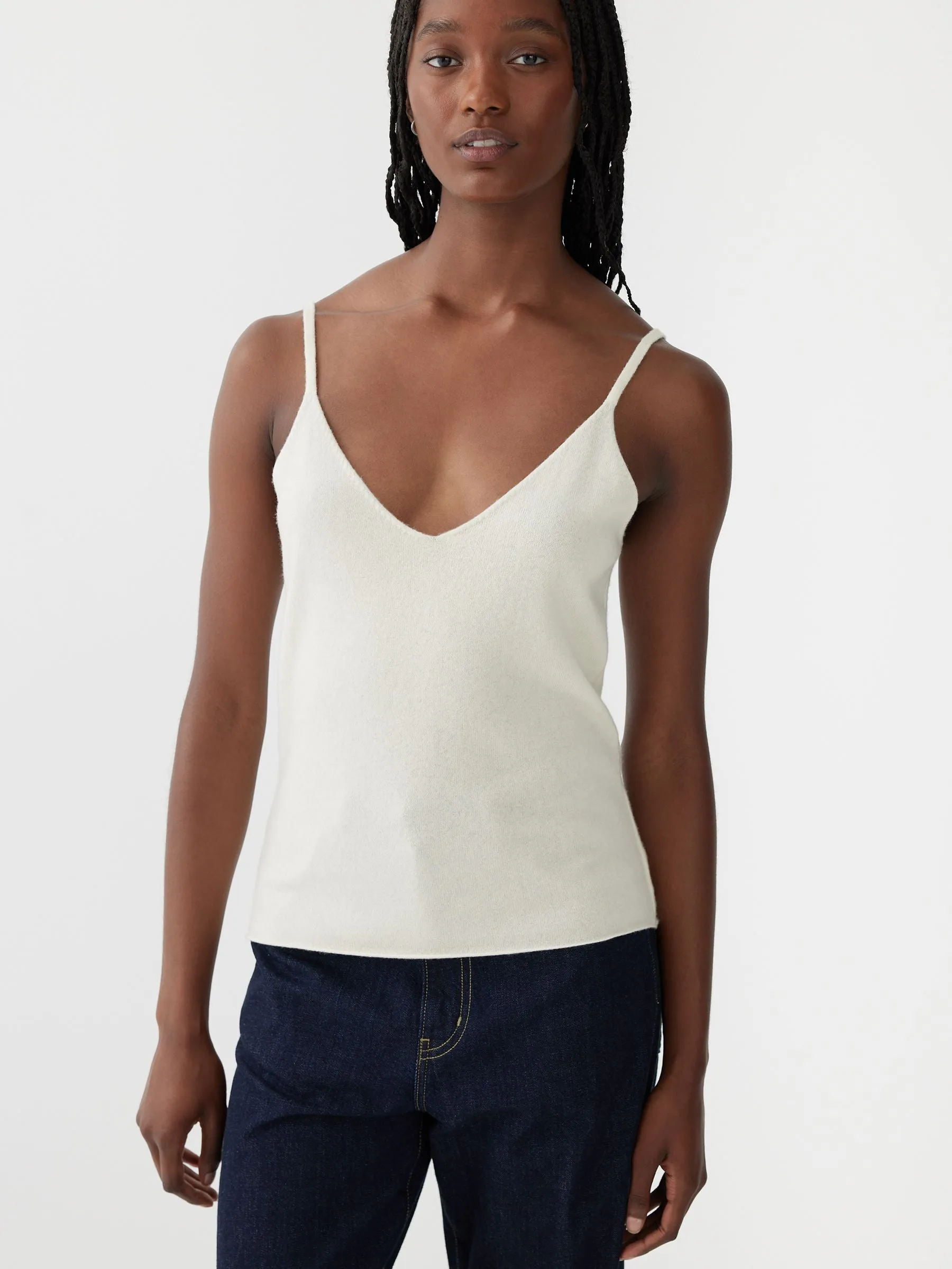 Bassike Wool Cashmere Knit Cami - Natural