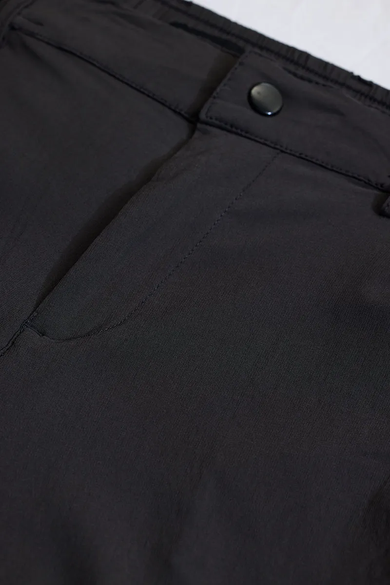 Black Slim Fit Stretchable Trousers