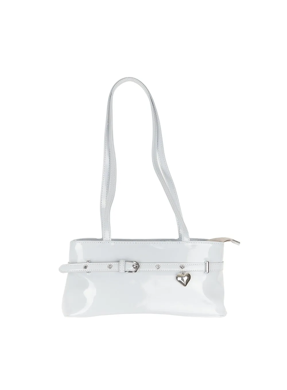 Buckle Heart Faux-Leather Shoulder Bag CM511