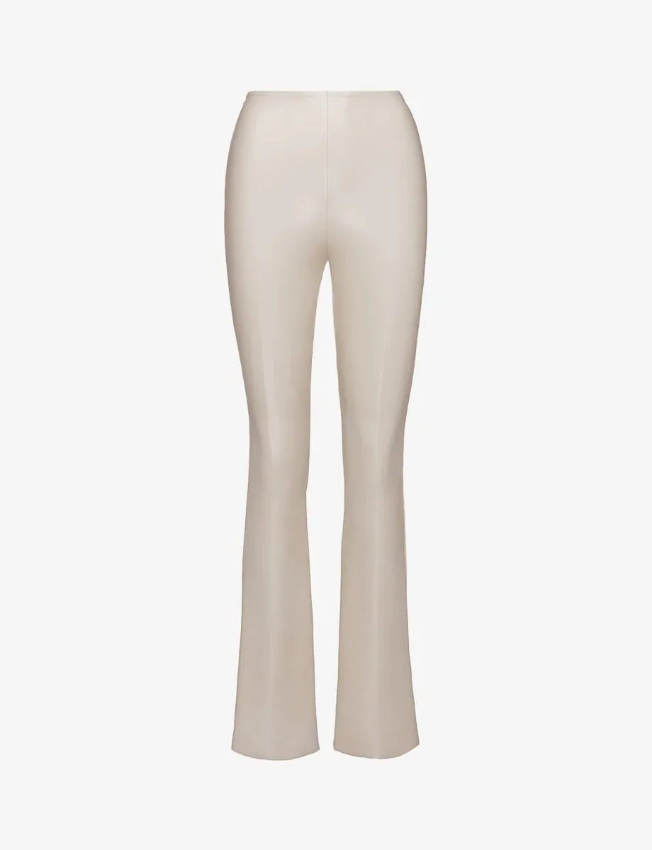 Commando: Faux Leather Flare Legging - Sand