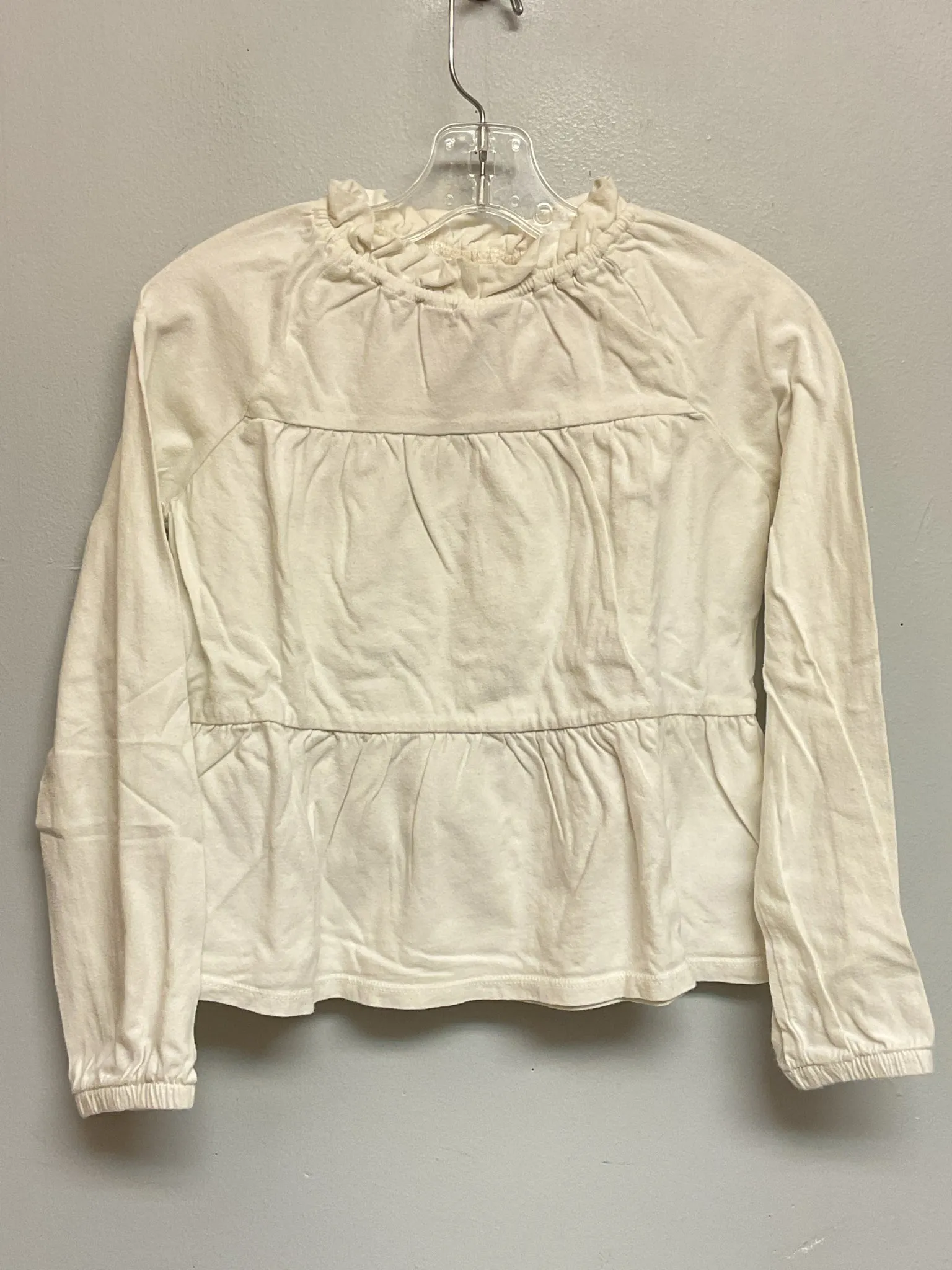 Crew Cuts Size 8 Ivory Cotton Big Girls Tees/Polos/Tunics