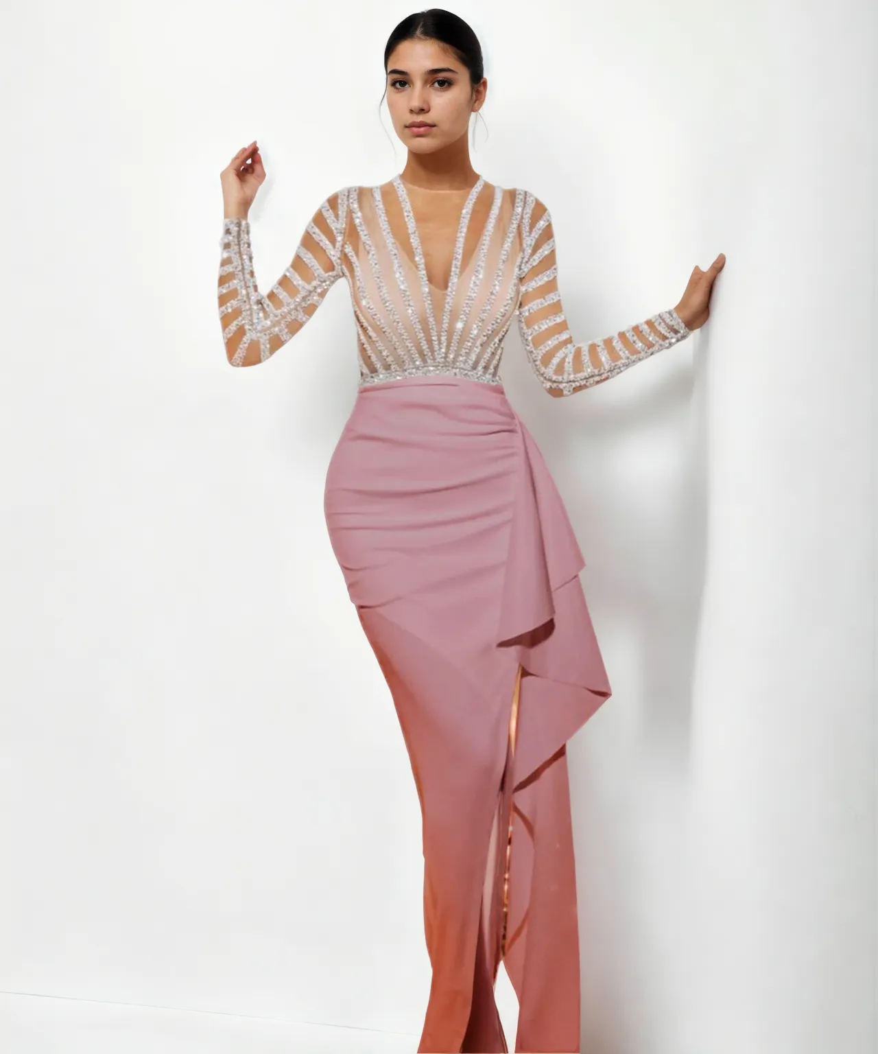 Effortless Elegance: Long Sleeve Narrow Dress