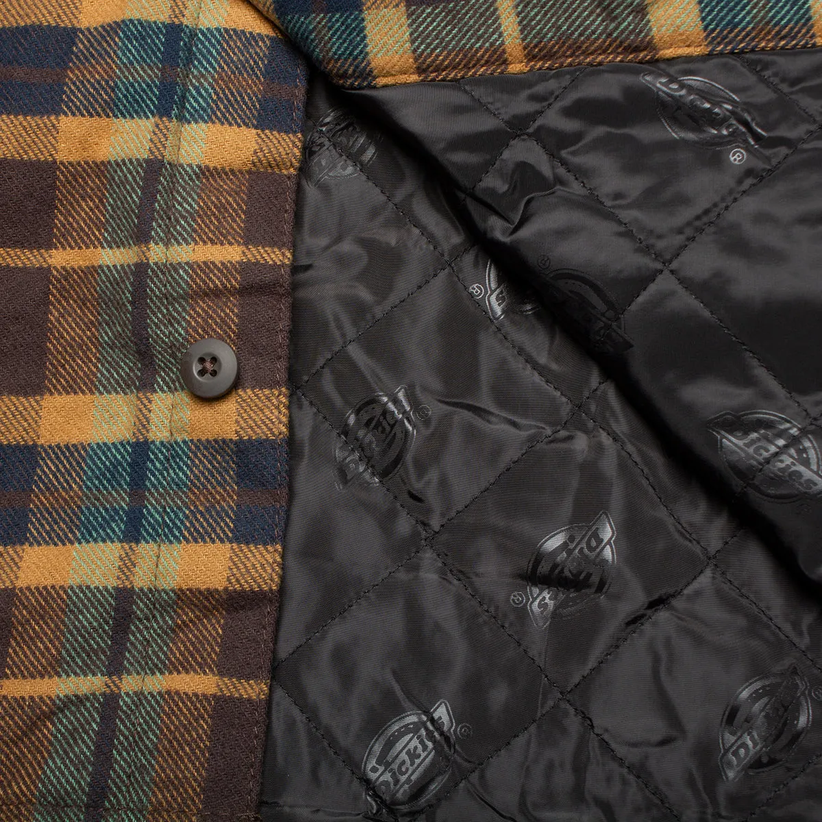 Flannel Quilted Lined Shirt Jacket