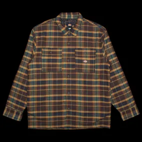 Flannel Quilted Lined Shirt Jacket