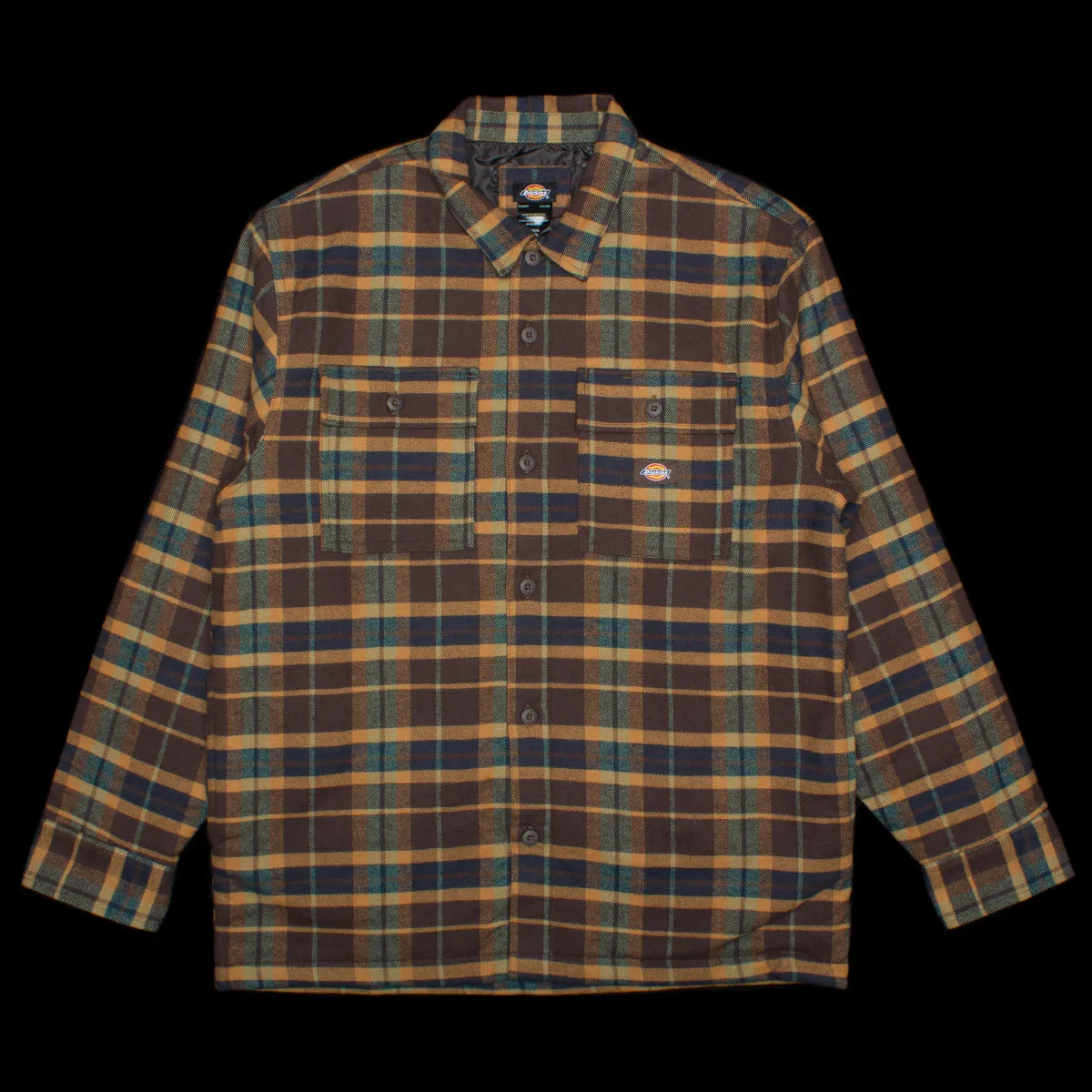 Flannel Quilted Lined Shirt Jacket