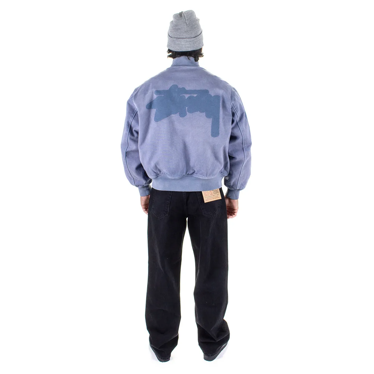Ghost Logo Canvas Varsity Jacket