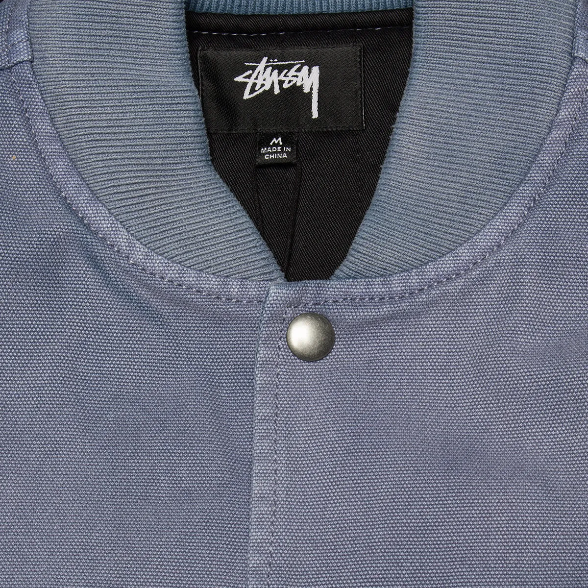 Ghost Logo Canvas Varsity Jacket
