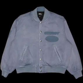 Ghost Logo Canvas Varsity Jacket
