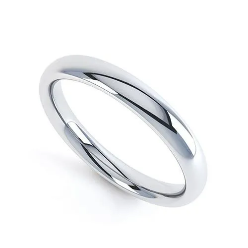 Ladies 2.5m Medium Court Wedding Ring