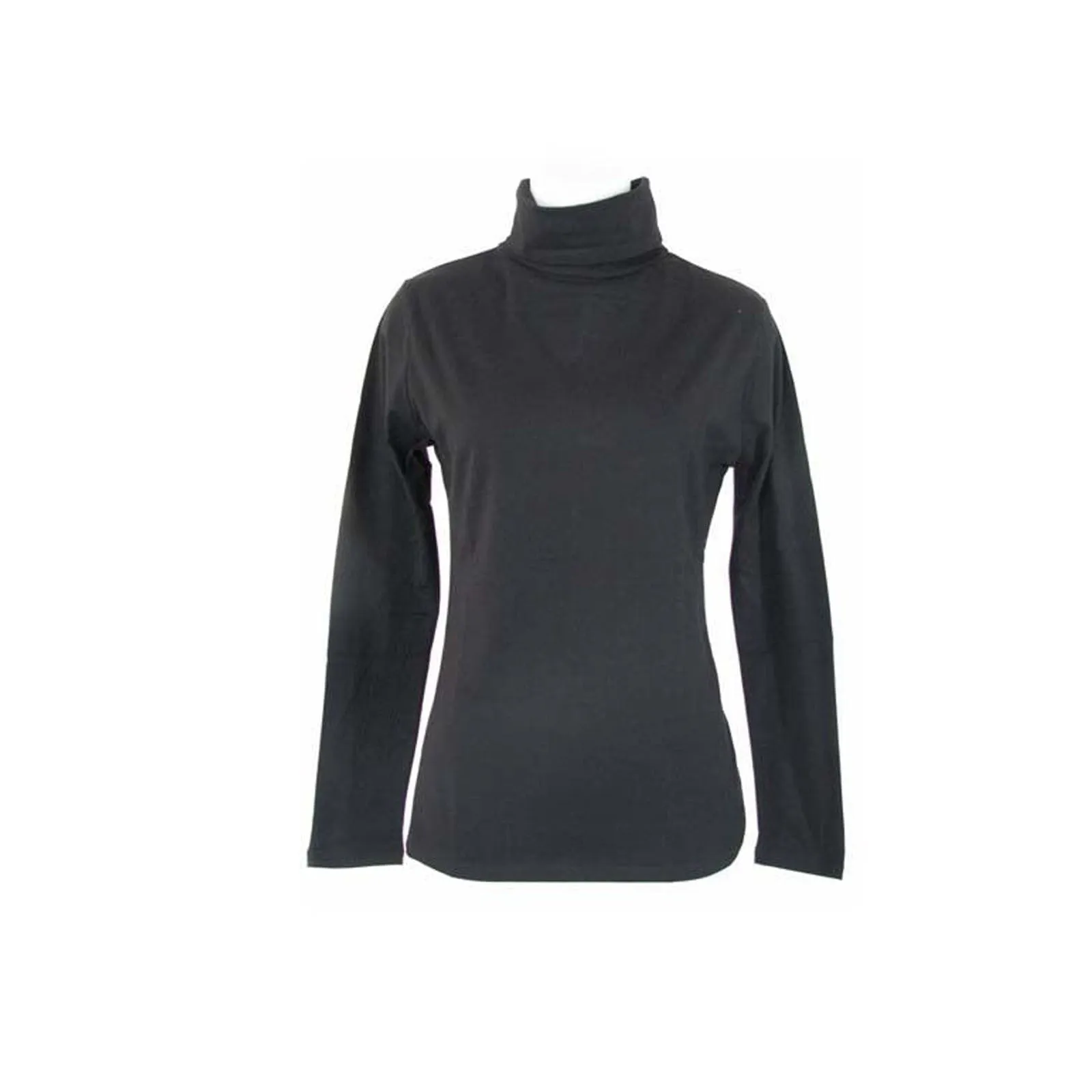 Ladies SKIVVY Womens Long Sleeve Plain Top Warm Turtleneck Cotton High Neck