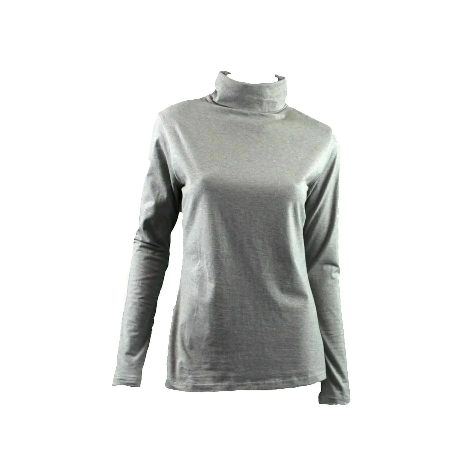 Ladies SKIVVY Womens Long Sleeve Plain Top Warm Turtleneck Cotton High Neck