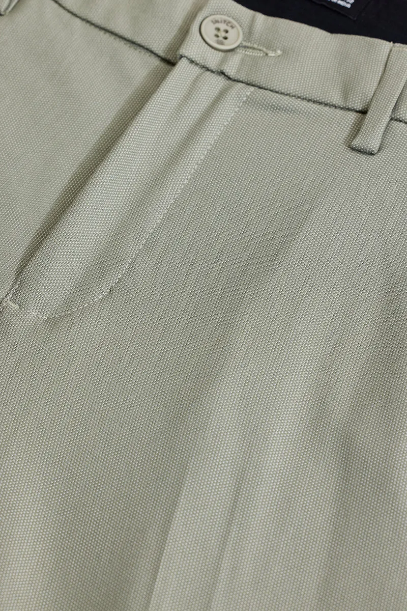 Light Green Stretch Slim Fit Trouser