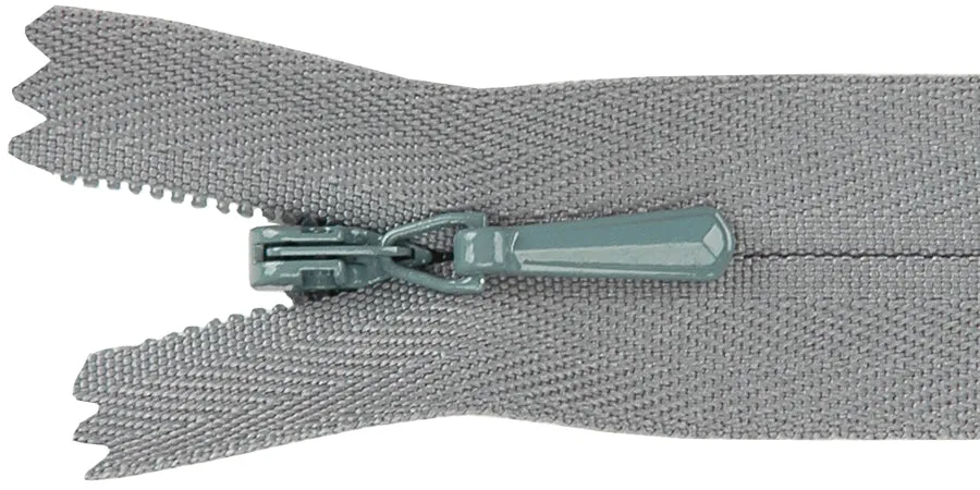 Med Grey -Zipper Invisible 22"