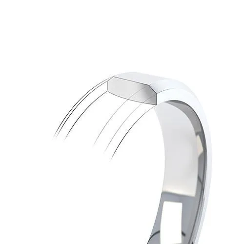 Mens 4mm Bevelled Court