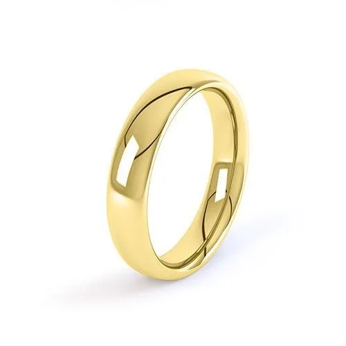 Mens 4mm Medium Court Wedding Ring