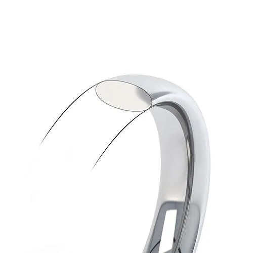 Mens 5mm Medium Court Wedding Ring