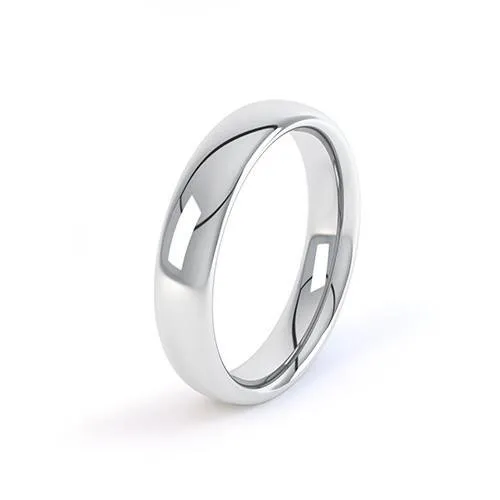 Mens 5mm Medium Court Wedding Ring