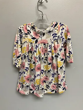 Nannette Size 3M White Floral Polyester Infant Girls Blouses & Tunics