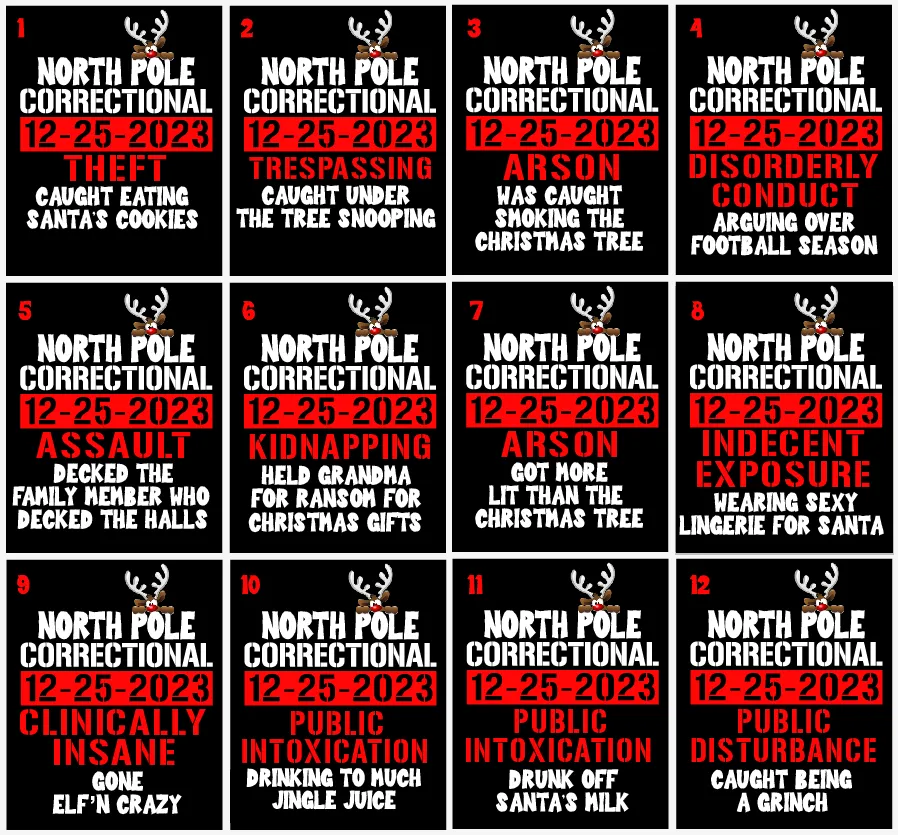 North Pole Christmas Matching Family Tshirt, Custom North Pole Correctional Christmas Shirt, Funny Group Christmas Shirt, North Pole Tee
