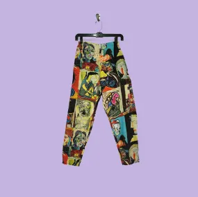 Pencil Pants in Picasso Multicolor Printed Silk