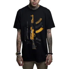 Plated Black Mens T-Shirt