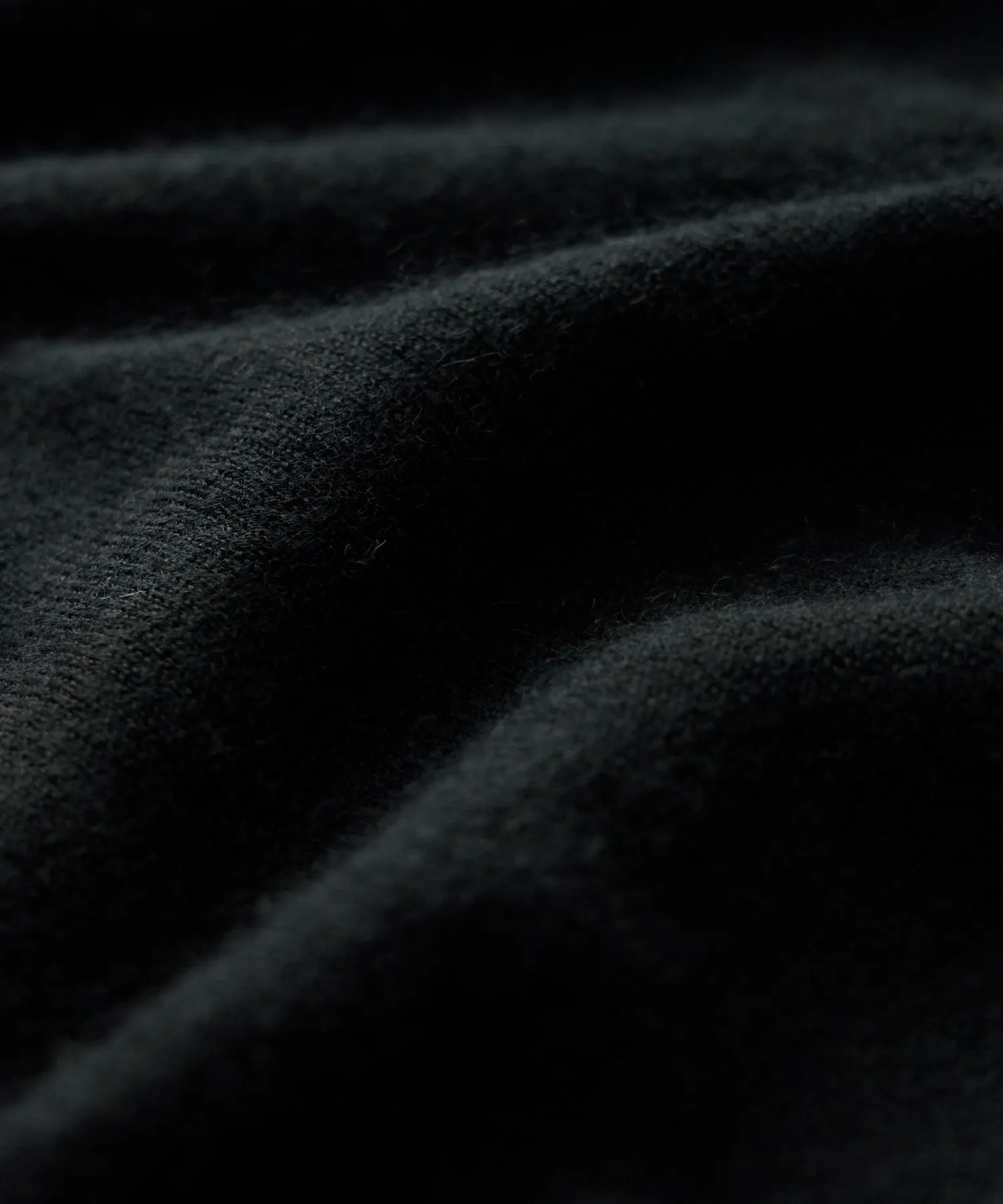 Premium Cashmere Pocket Tee in Black