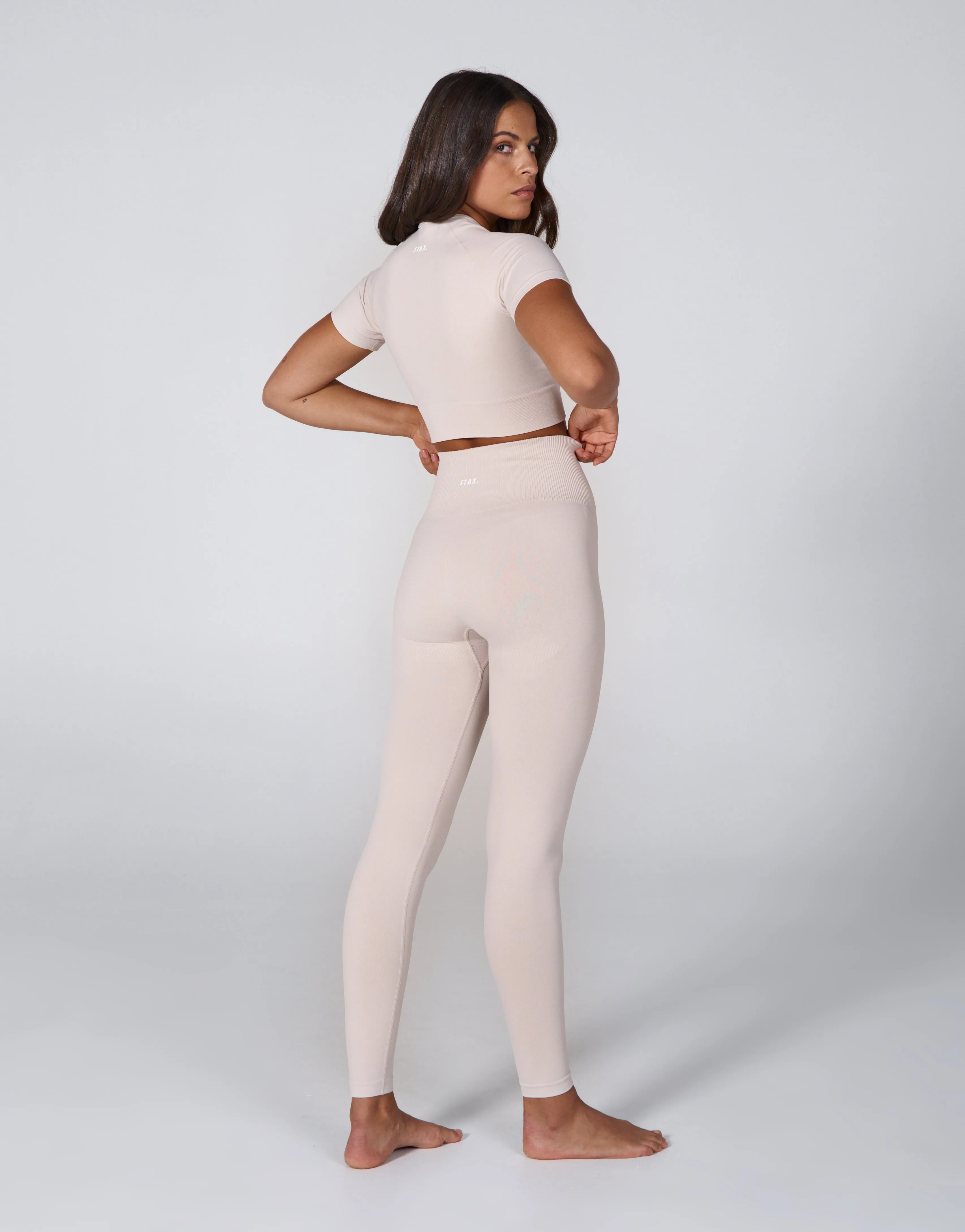 Premium Seamless Favourites Tights - Bone