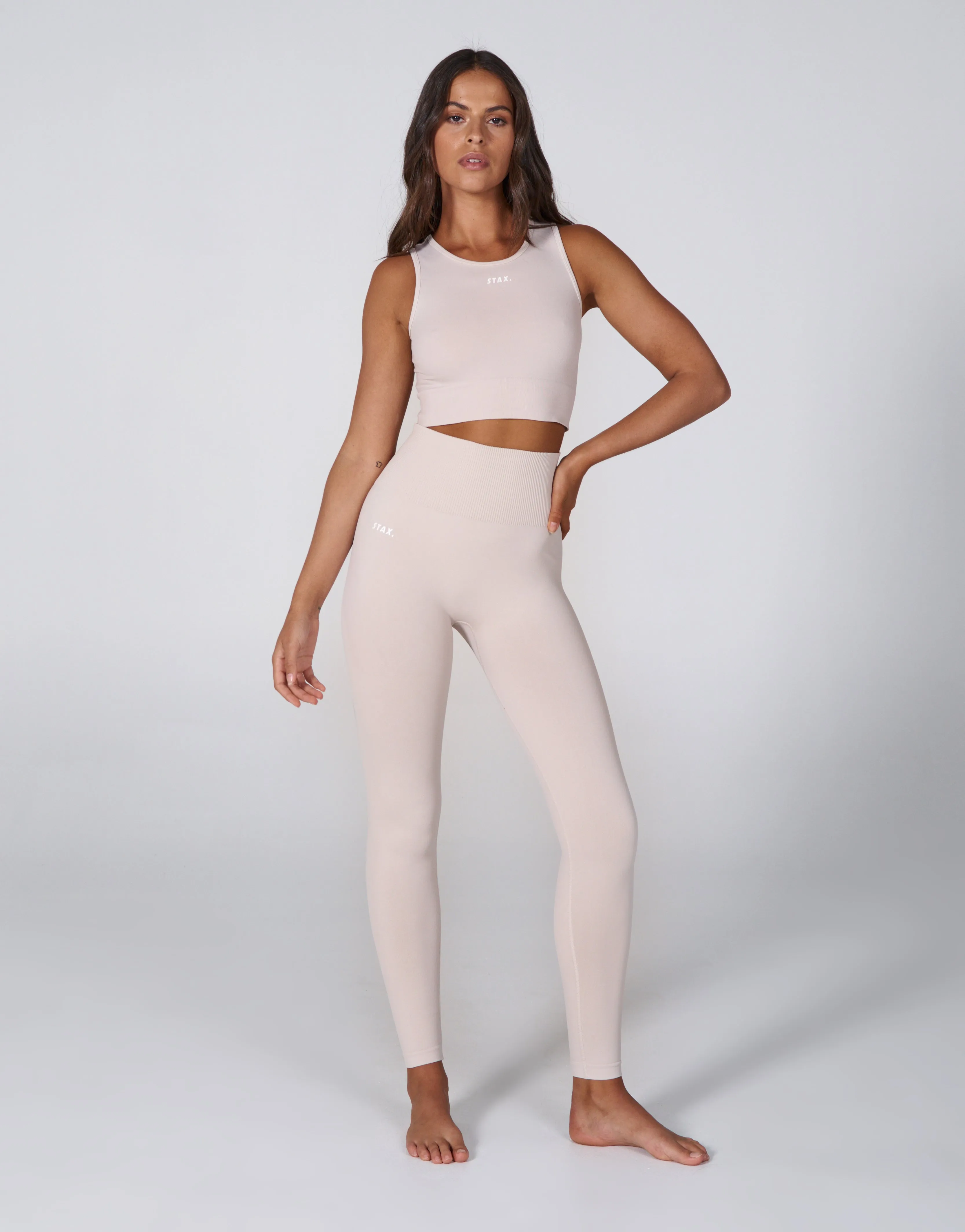 Premium Seamless Favourites Tights - Bone