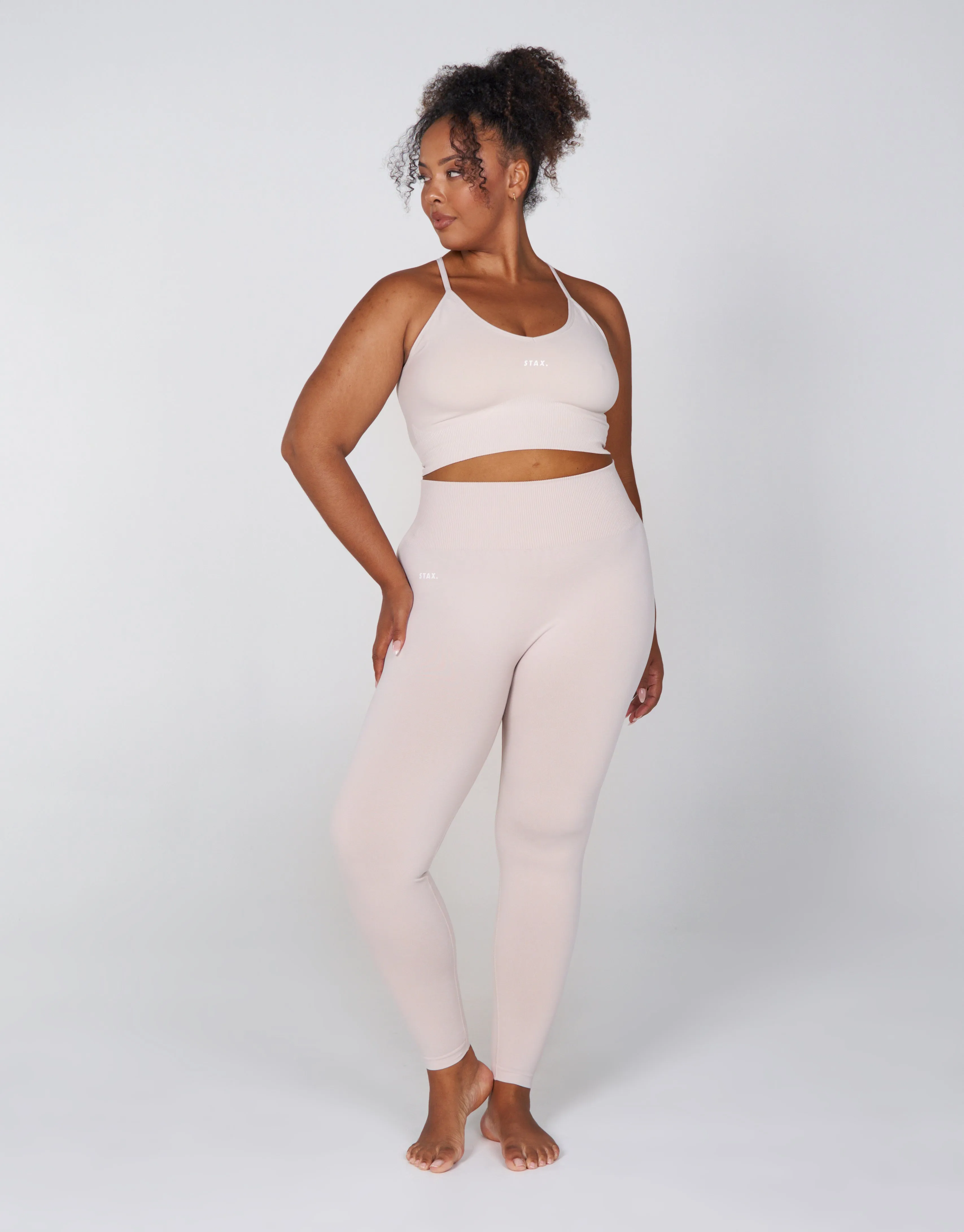 Premium Seamless Favourites Tights - Bone