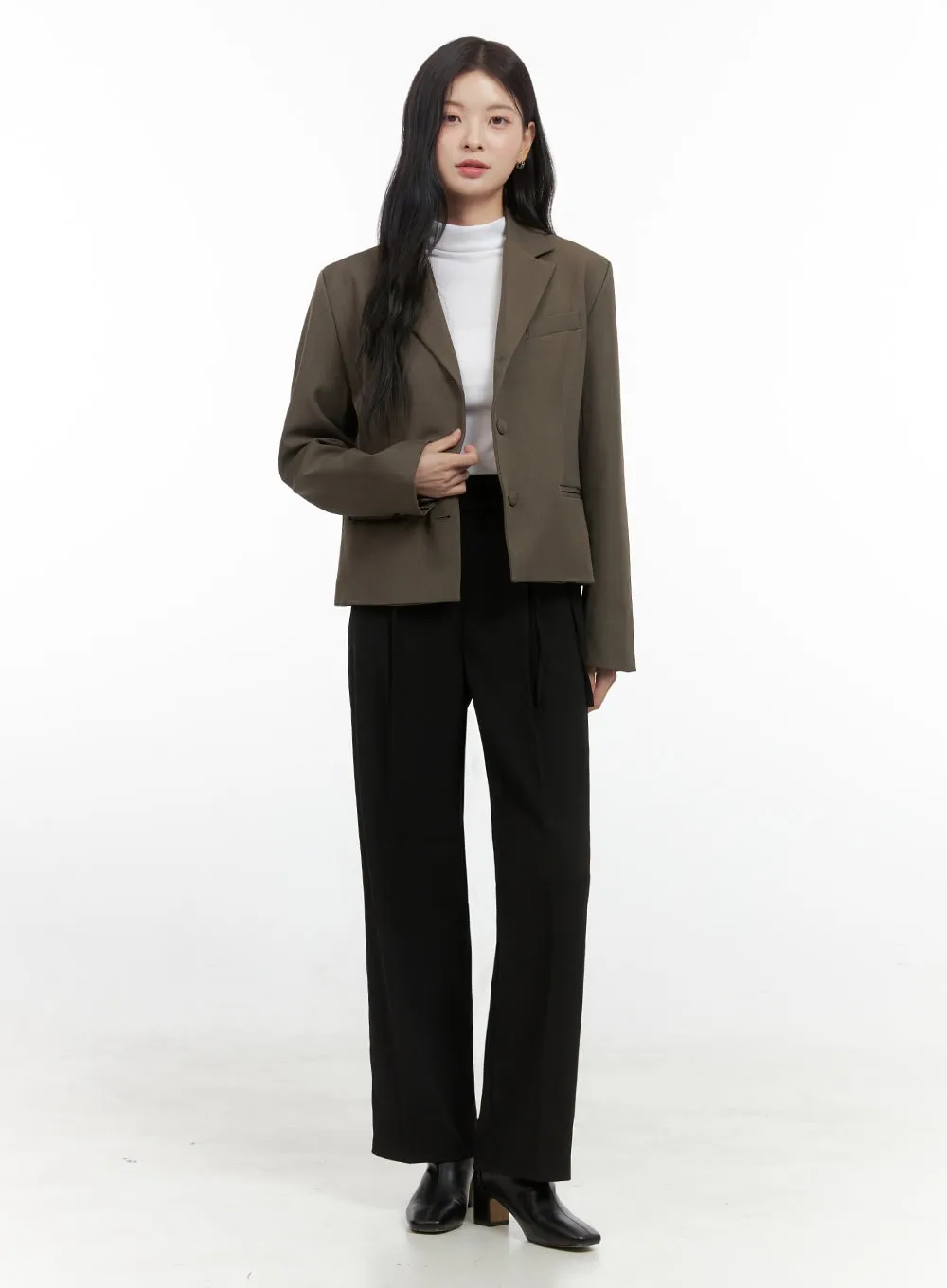 Strap Wide Tailored Pants OS423