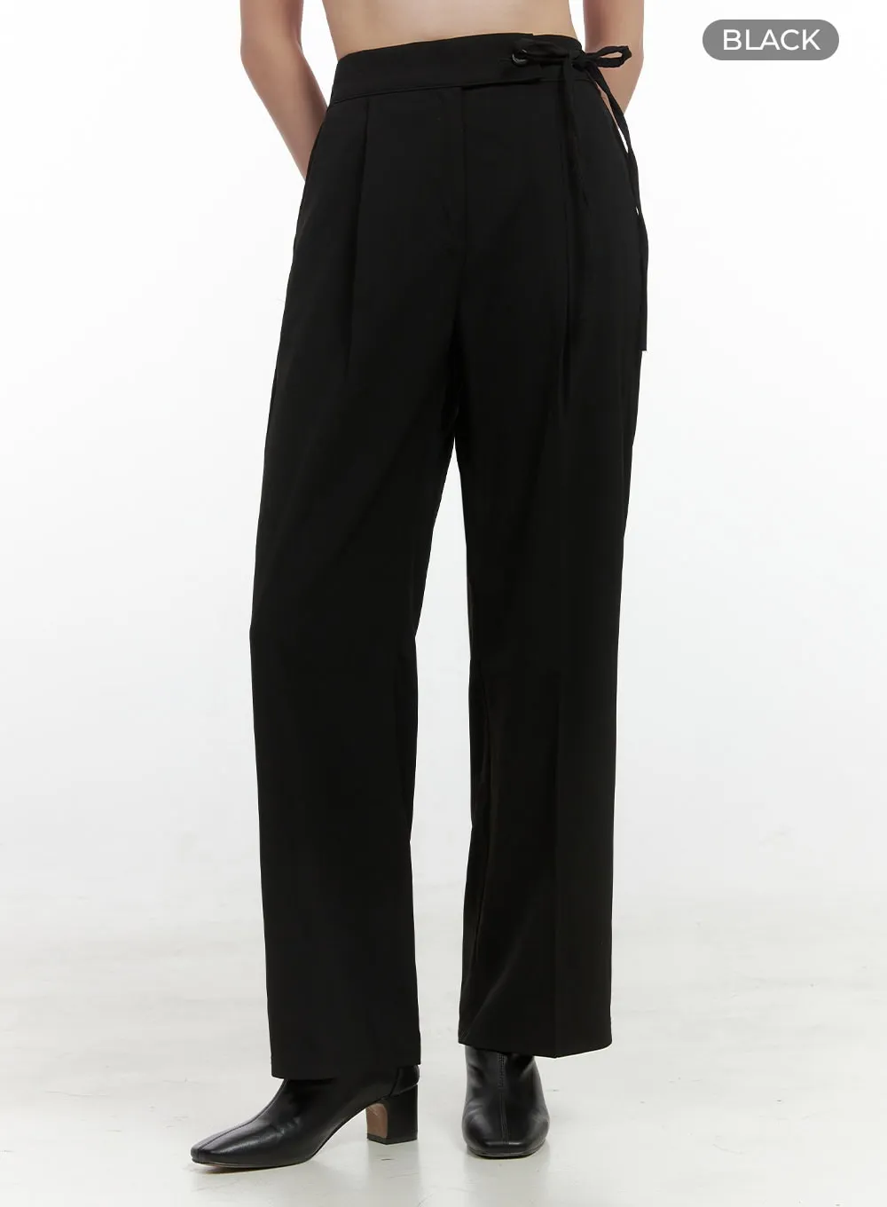 Strap Wide Tailored Pants OS423