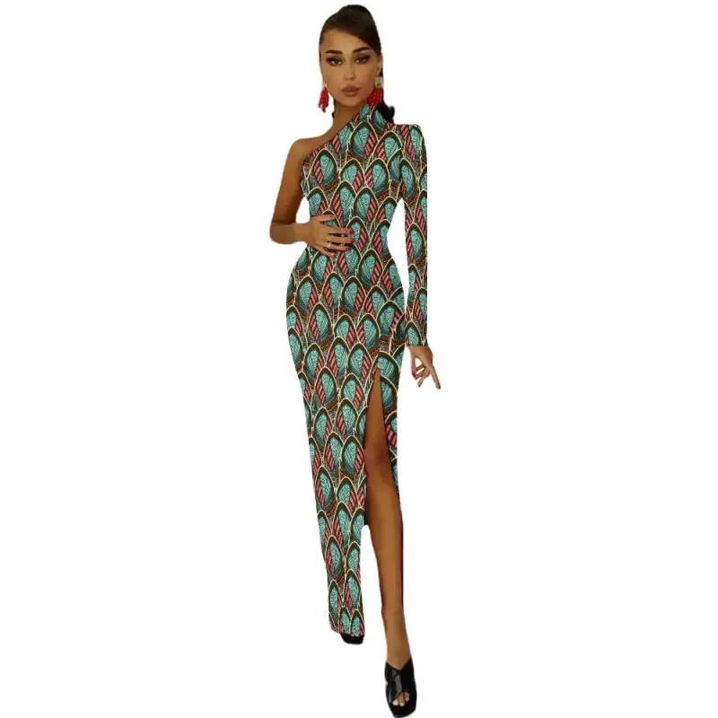 Unleash Your Inner Diva in this Art Deco One Sleeve Bodycon Dress