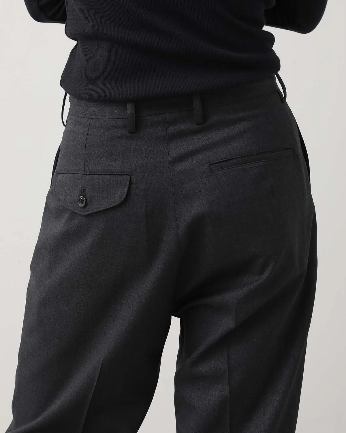 WOOL DRAWSTRINGS SLACKS